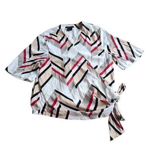 Armani Exchange  womens Sz M multicolor wrap blouse